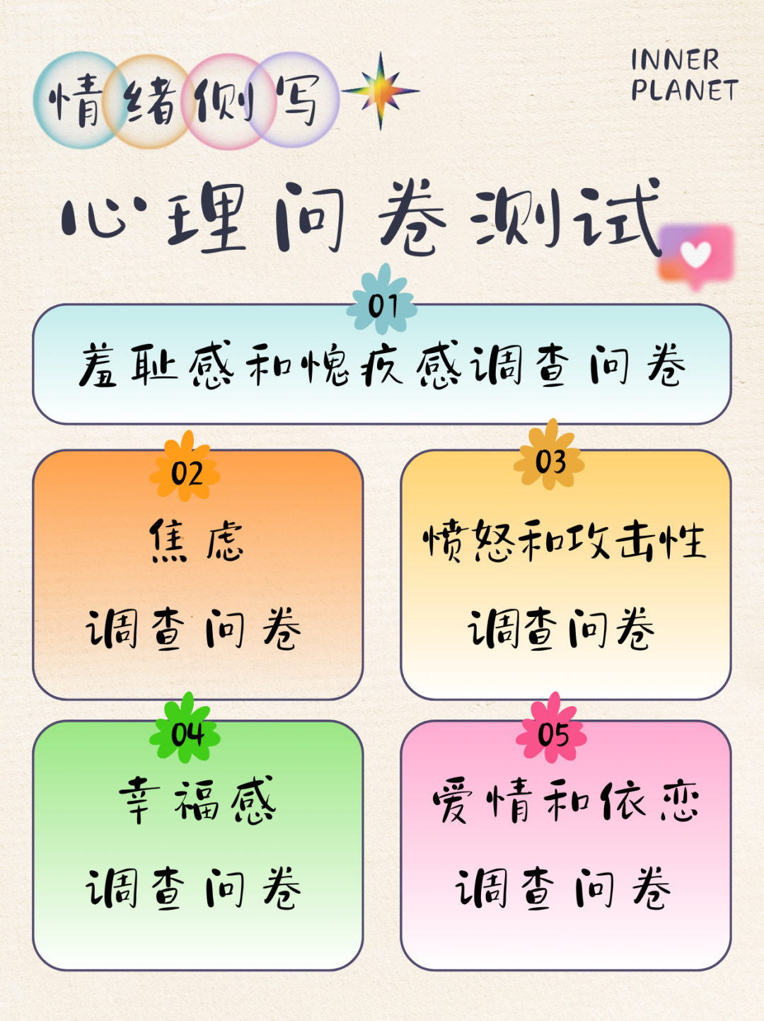 情绪侧写｜5份调查小测验——羞耻、愧疚、焦虑、愤怒、攻击性、幸福感、爱情和依恋-好文与阅读-凯途心理官网-学心理上凯途